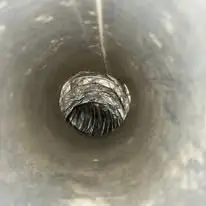 Dryer vent after professional cleaning by DUCTS Air Duct Cleaning.