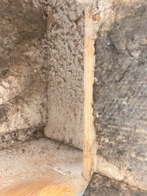 Return air chase coated in dust before cleaning, Birmingham metro home