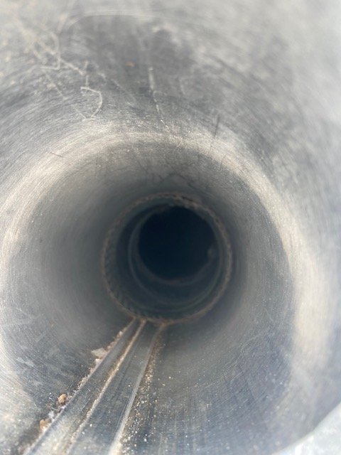 Interior dryer vent run clear after cleaning, Birmingham metro