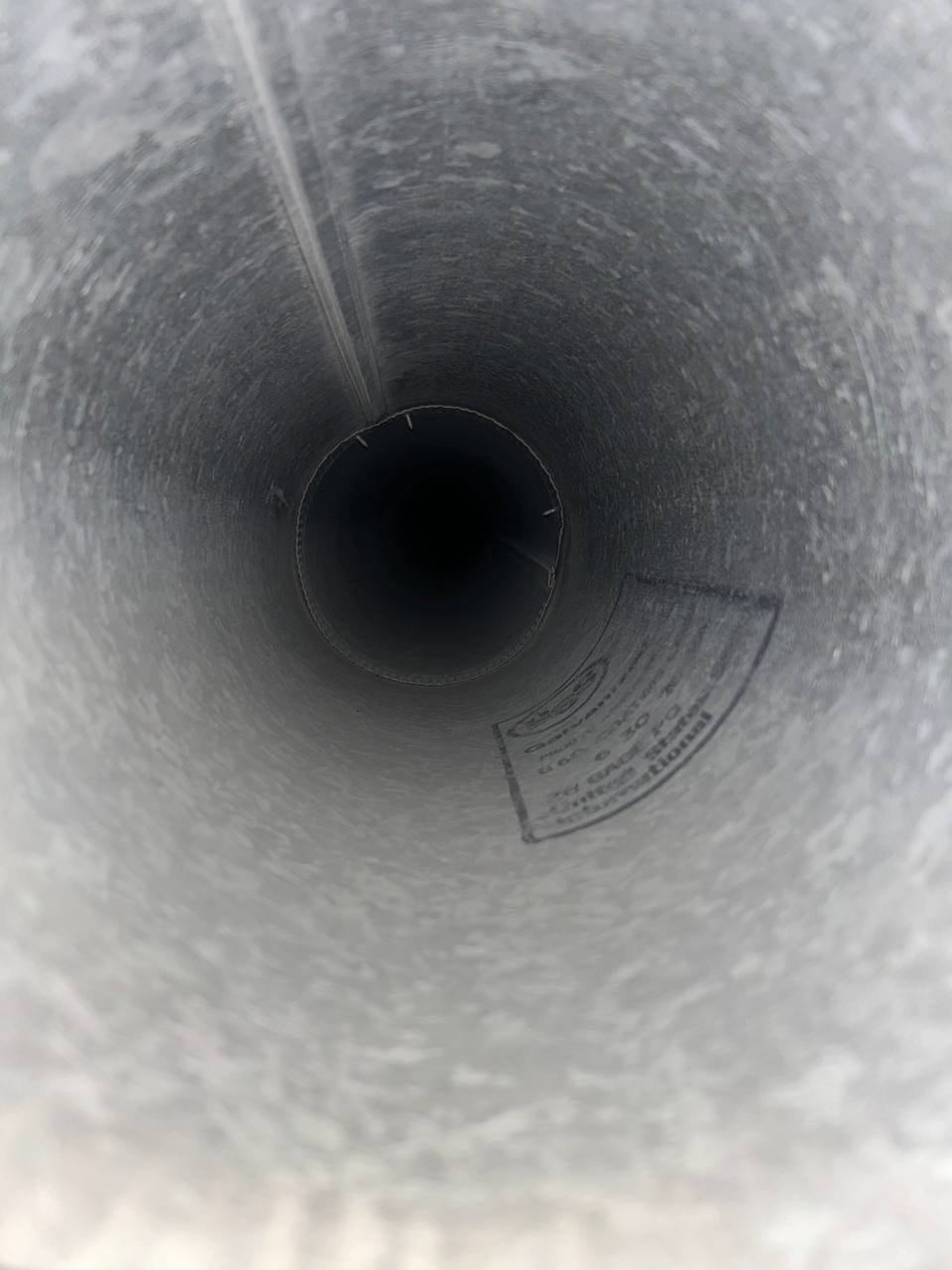Return duct after insulation debris removal, Birmingham metro