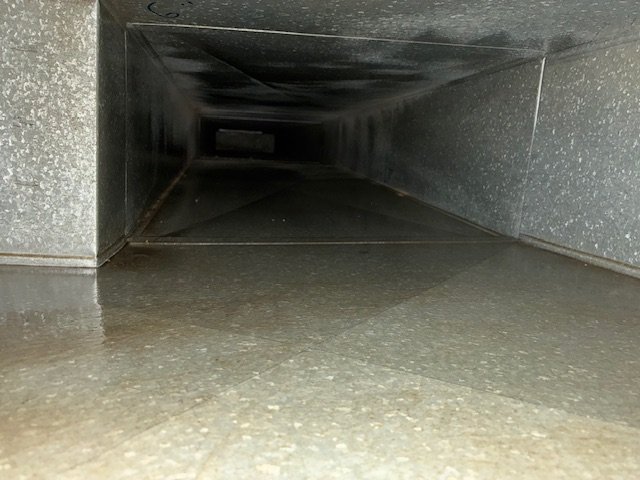 Air duct trunk line after cleaning, Adamsville, AL