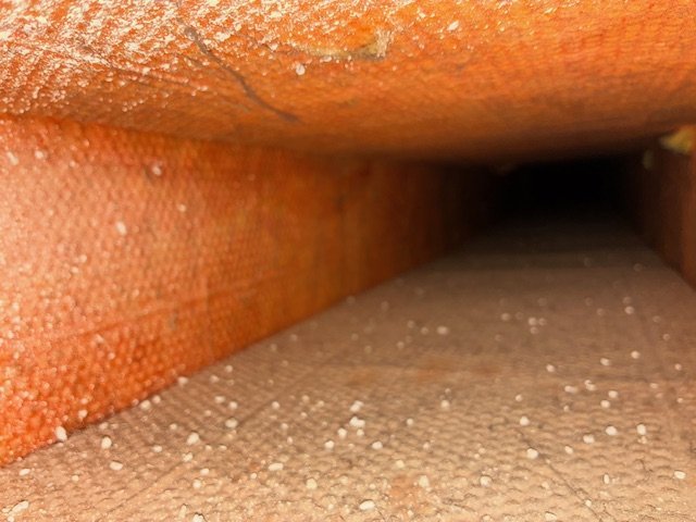 Air duct trunk line before cleaning, Valley Station, Birmingham metro