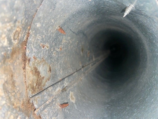 Round air duct interior, Gadsden, AL